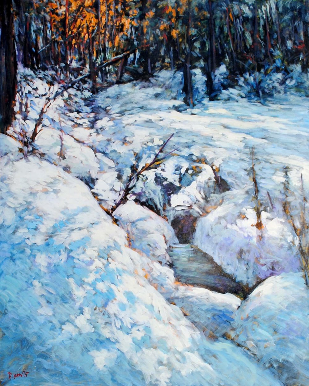 First Snow In The Woods by Pei Yang