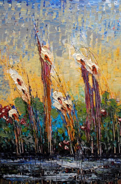 Reeds By The River Bank by Pietro Adamo