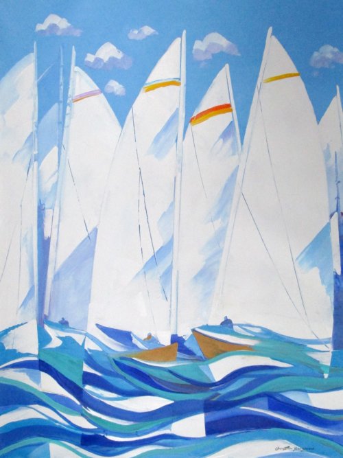 Sailboats by Christian Bergeron