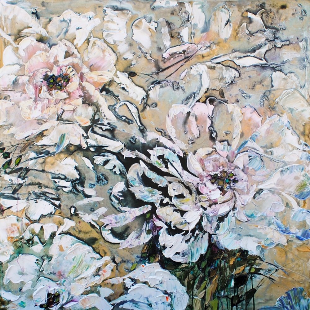 Floral Abstract (white) by Maya Eventov