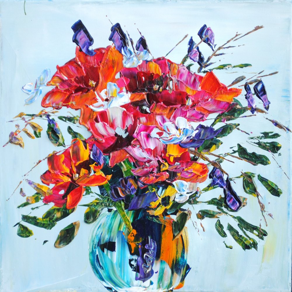 Floral - Mixed W/ Vase by Maya Eventov