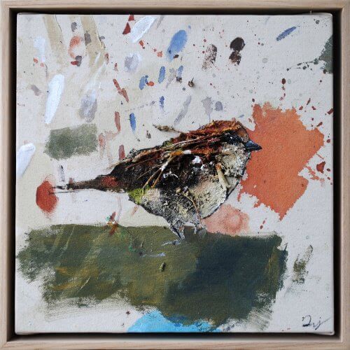 Drop Cloth Birds #18 by Daniel St-Amant