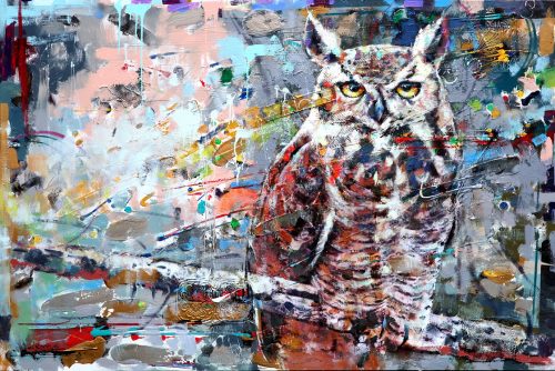 Owl At The Evening by Victor 