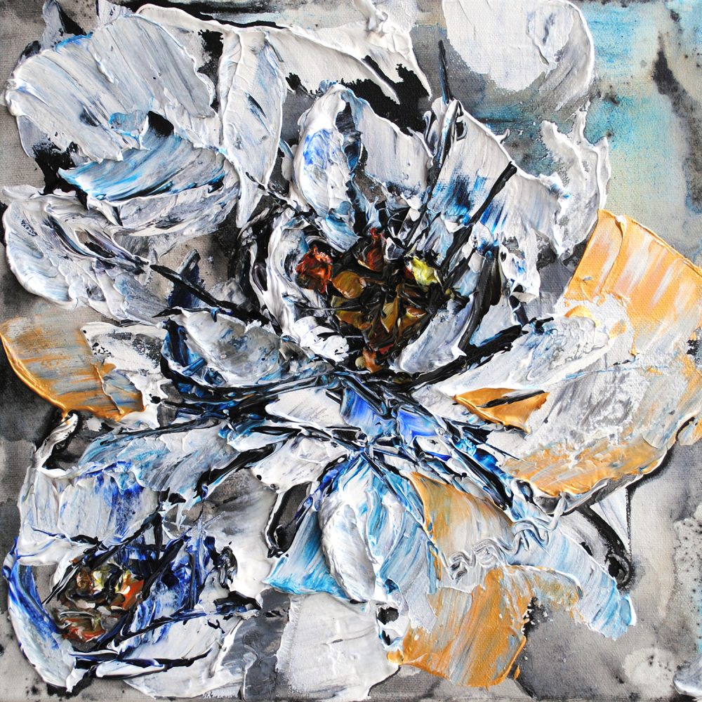 Floral Abstract (white) by Maya Eventov
