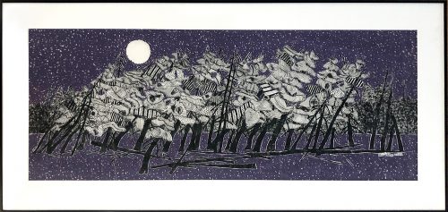 Rice Paper (purple) Landscape by Tim De Rose