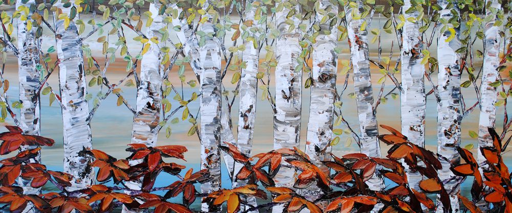 Birch W/ Leaves by Maya Eventov