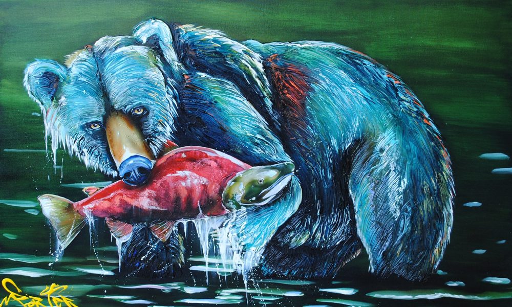 Bear & Fish by Brian Porter