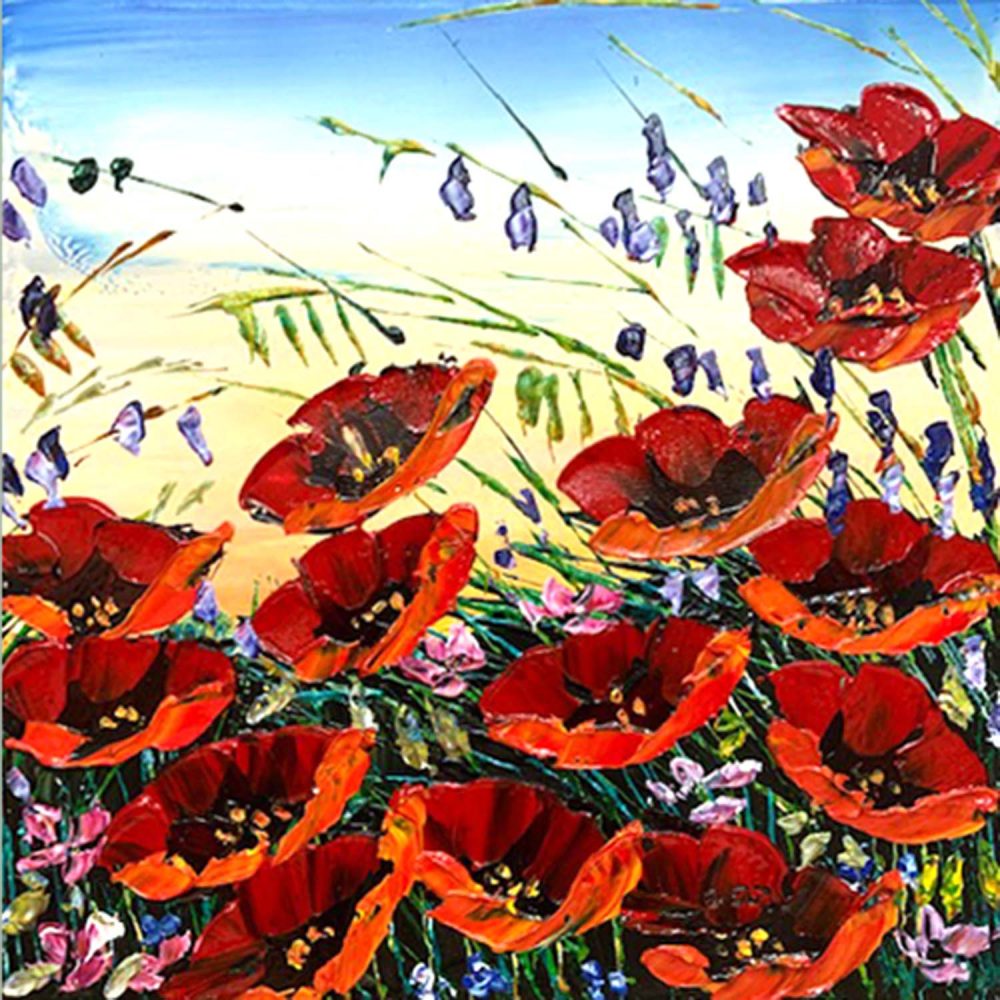 Floral - Poppies (red) by Maya Eventov