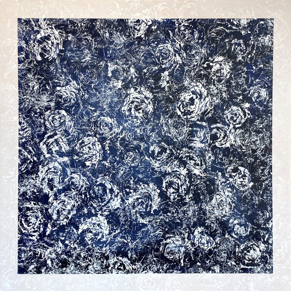 White On Blue by Mila Kovac