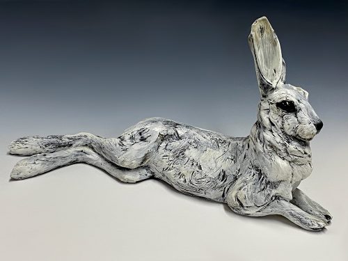 Hare Reclining by Mary Philpott