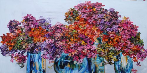Floral - Hydrangea W/ Vase by Maya Eventov