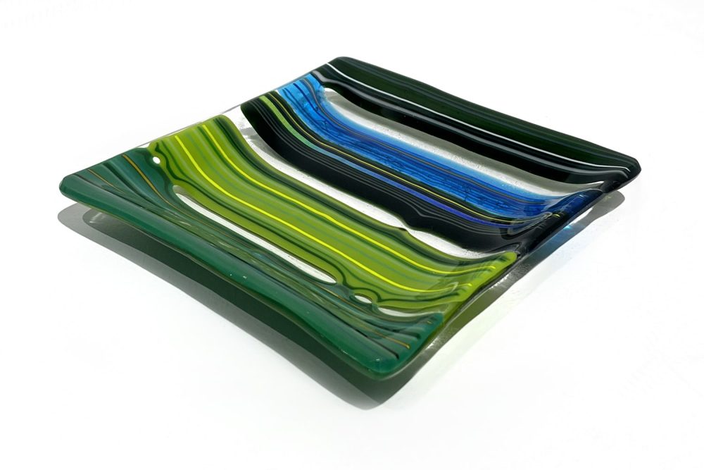Green And Blue Plate by Renato Foti