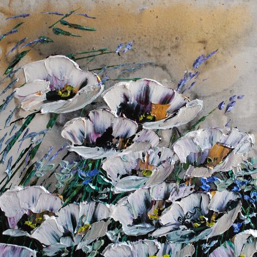 Floral (white Poppies) by Maya Eventov