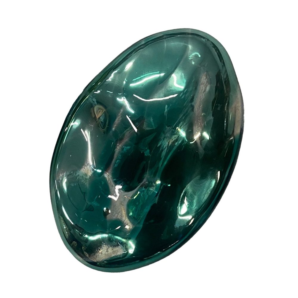 Aquamarine / Silver - Marbled (small) by Tim McFadden