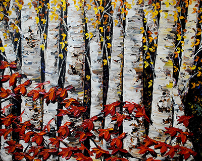 Night Birch by Maya Eventov
