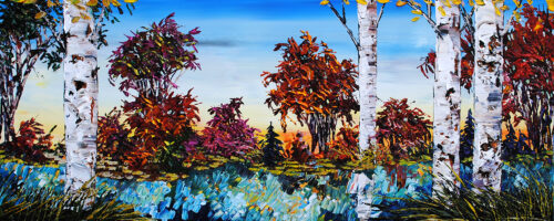 Day Birch W/ Pines by Maya Eventov