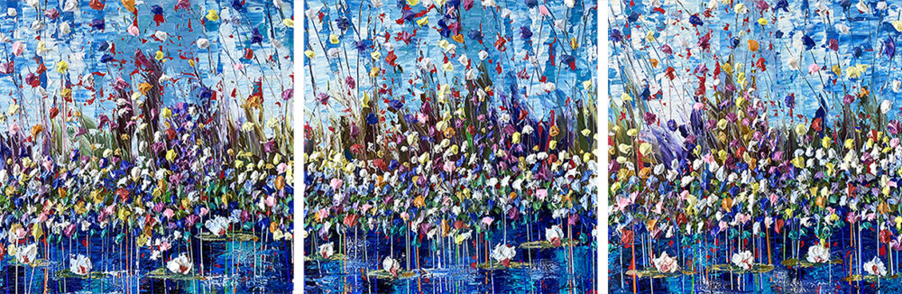 Jardin Joli (Triptych) by Pietro Adamo