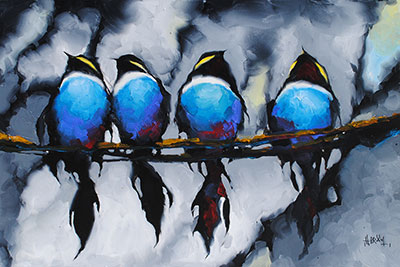Bird Series (blue) by Harold Braul