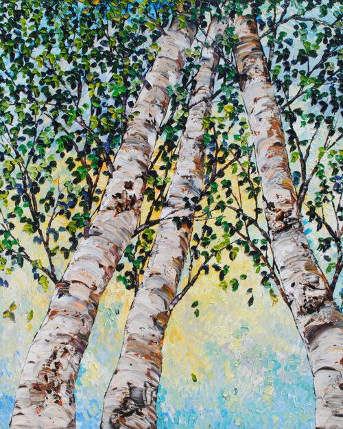 Looking Up (green) by Maya Eventov