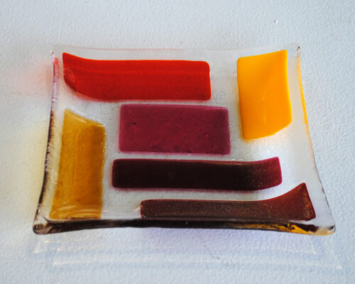 Red And Purple Plate by Renato Foti