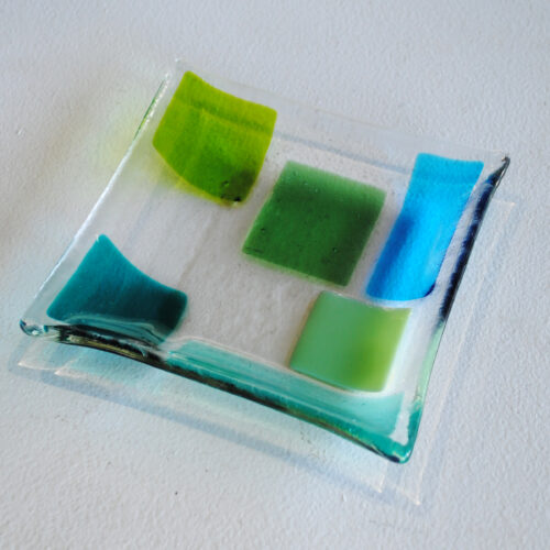 Green And Blue Plate by Renato Foti