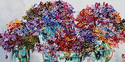 Floral - Hydrangea W/ Vase by Maya Eventov