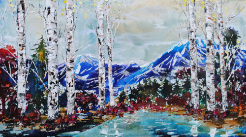 Spectrum Landscape W/ Mountains by Maya Eventov